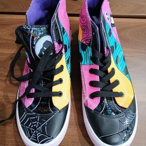 Disney Pink Teal Yellow Black High-Top Sneakers